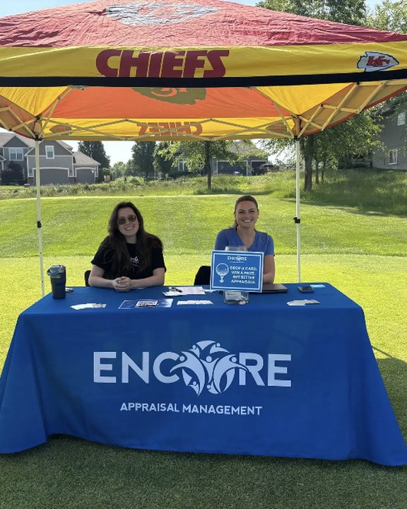 The Encore tent at a charity golf tournament