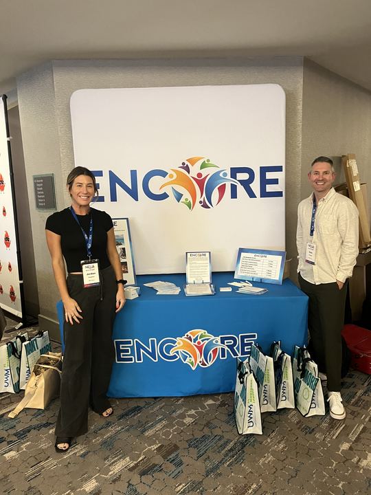 The Encore stand at a lending conference