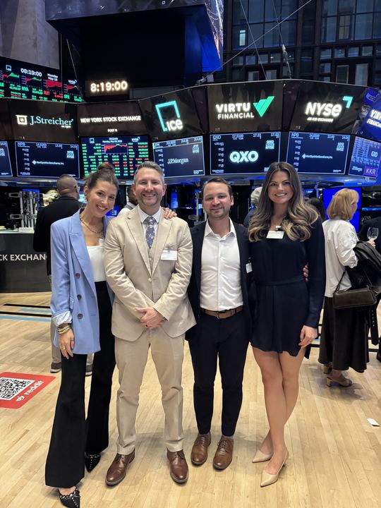 The Encore team at the New York Stock Exchange